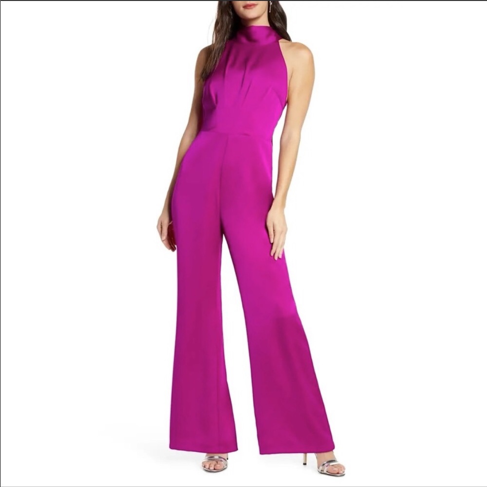 Harlyn tie back satin jumpsuit